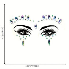 3D Masquerade Face Decoration Eco-Friendly Acrylic Drill Sticker