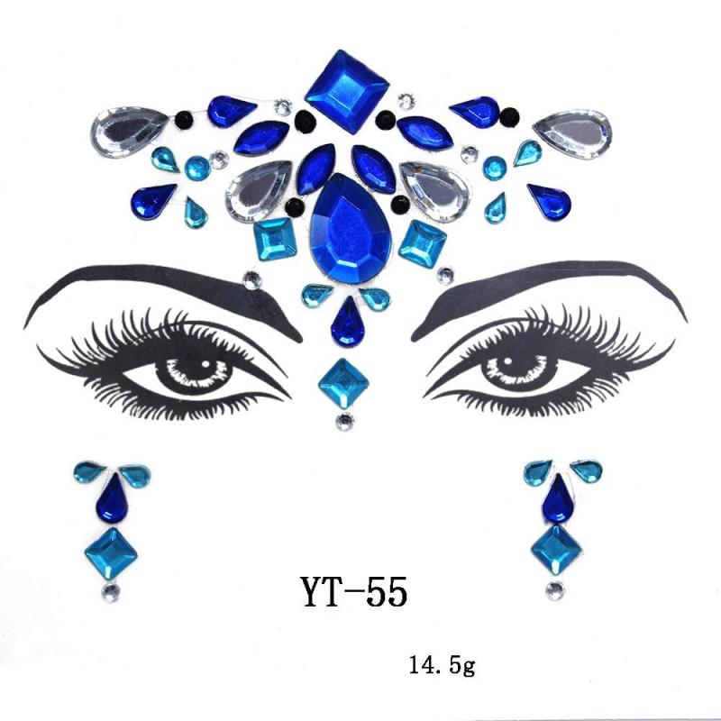 3D Masquerade Face Decoration Eco-Friendly Acrylic Drill Sticker