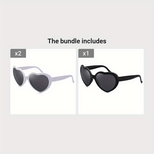 Men's Heart Shaped UV Protection Sunglasses for Outdoor Holiday