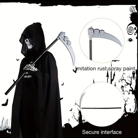 4pcs Halloween Adult Grim Reaper Costume Set