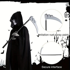 4pcs Halloween Adult Grim Reaper Costume Set
