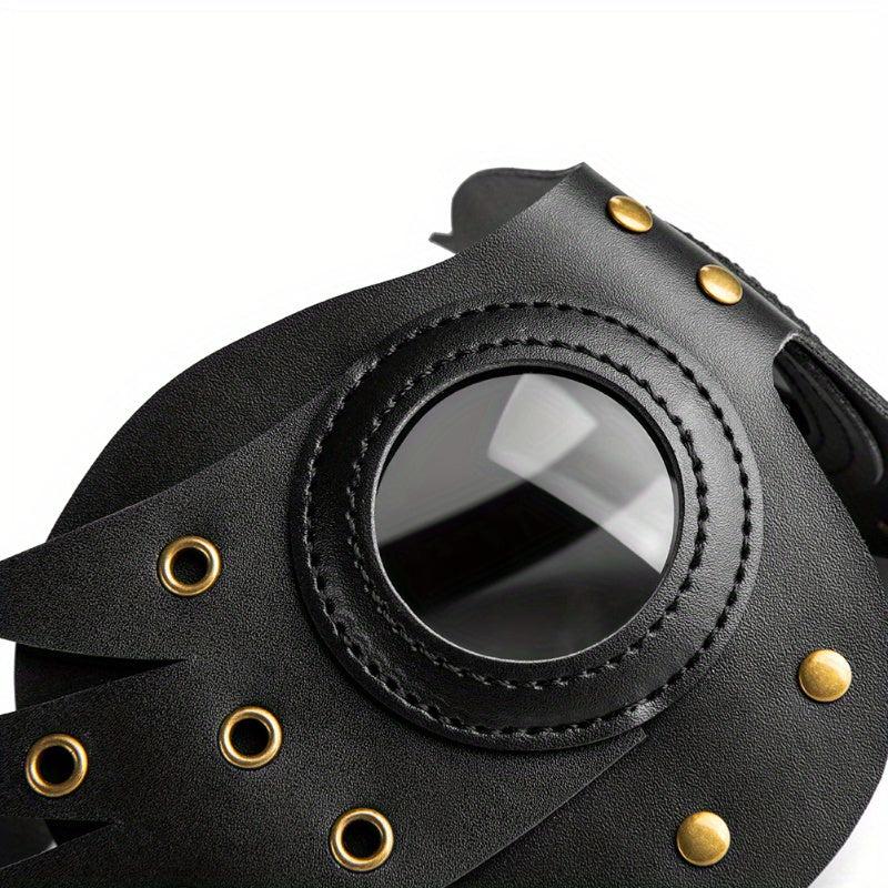 Punk Style Party Decors Half Face Mask PU Leather Eye Mask With Wings