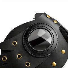 Punk Style Party Decors Half Face Mask PU Leather Eye Mask With Wings