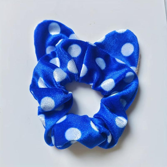 Cat Ears Large Scrunchies Leopard Print Solid Hair Ties Polka Dot Rubber Bands