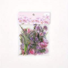 40PCS Plant Flower Stickers Scrapbooking Stationery DIY Material