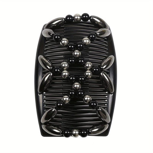 Women's Double Side Beaded Hair Comb Barrette for Hairstyles