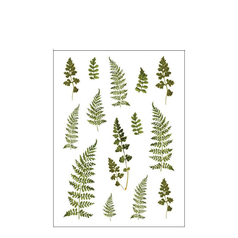Adorable Plant Pattern Stickers for Scrapbooking and Crafts