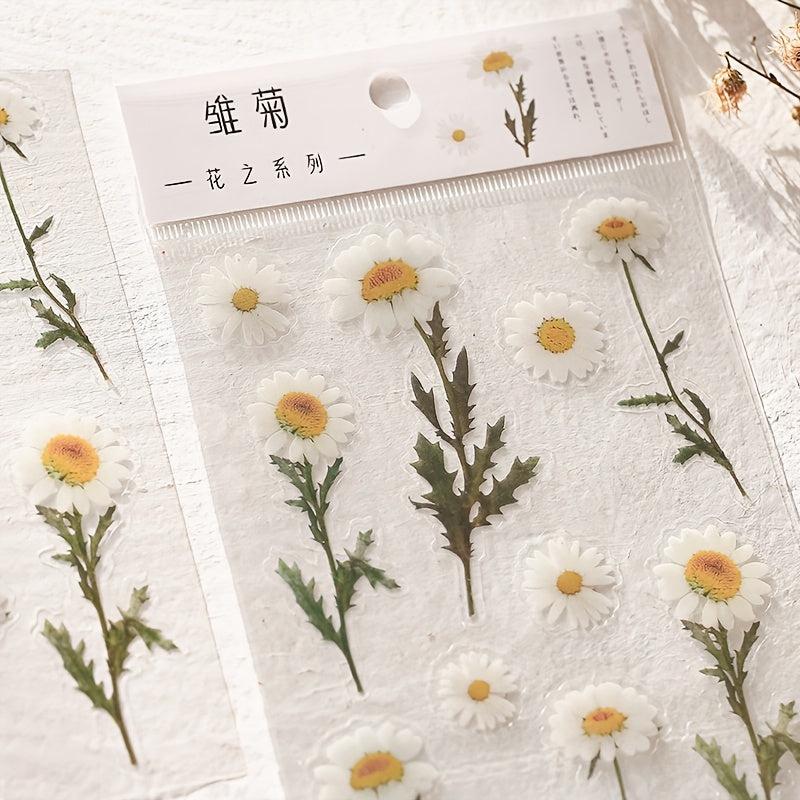 Adorable Plant Pattern Stickers for Scrapbooking and Crafts