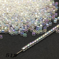 500pcs 2mm Glass Rice Beads for DIY Tassel Accessories