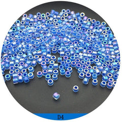 500pcs 2mm Glass Rice Beads for DIY Tassel Accessories