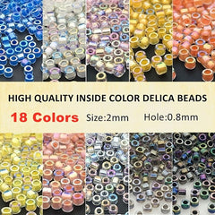 500pcs 2mm Glass Rice Beads for DIY Tassel Accessories