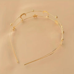 Copper Alloy Headband with Stars and Moon