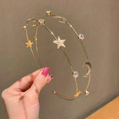Copper Alloy Headband with Stars and Moon