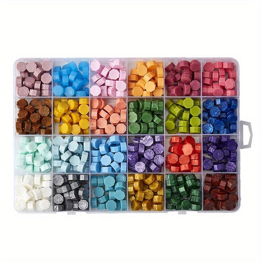 Mixed Octagonal Seal Wax Pellets for Sealing - Random Color