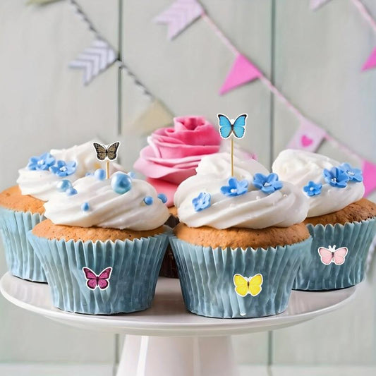 500pcs 3D Butterfly Roll Stickers - 10 Styles Waterproof & Sun Proof