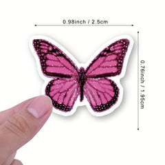 500pcs 3D Butterfly Roll Stickers - 10 Styles Waterproof & Sun Proof