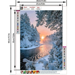 5D Sunset Valley Diamond Painting DIY Living Room Bedroom Decor