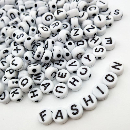 100pcs 7mm Mixed Alphabet Beads for Jewelry Making DIY Bracelet Necklace