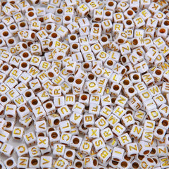 100pcs 7mm Mixed Alphabet Beads for Jewelry Making DIY Bracelet Necklace