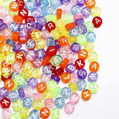 100pcs 7mm Mixed Alphabet Beads for Jewelry Making DIY Bracelet Necklace