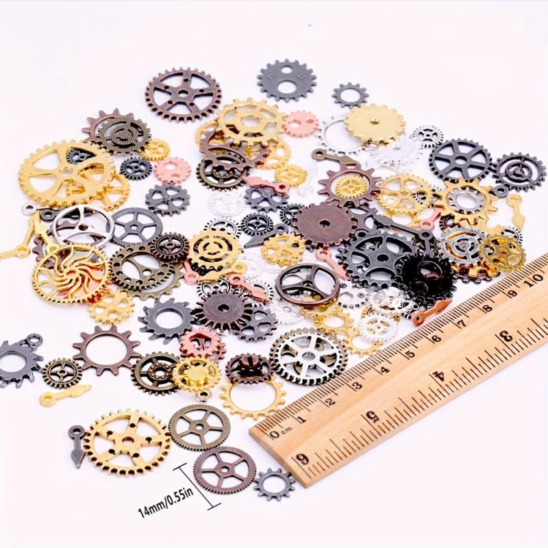 DIY Antique Metal Steampunk Gear Charm Pendant for Jewelry Making