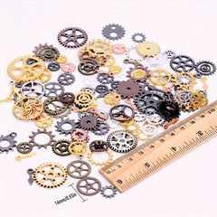 DIY Antique Metal Steampunk Gear Charm Pendant for Jewelry Making