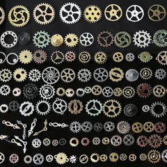 DIY Antique Metal Steampunk Gear Charm Pendant for Jewelry Making