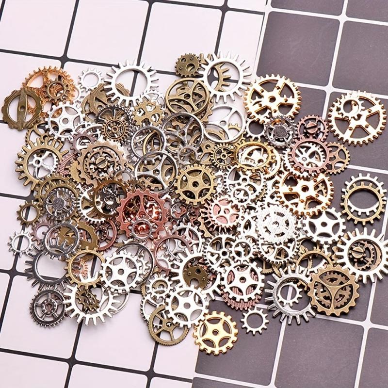 DIY Antique Metal Steampunk Gear Charm Pendant for Jewelry Making