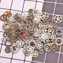 DIY Antique Metal Steampunk Gear Charm Pendant for Jewelry Making