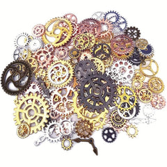 DIY Antique Metal Steampunk Gear Charm Pendant for Jewelry Making