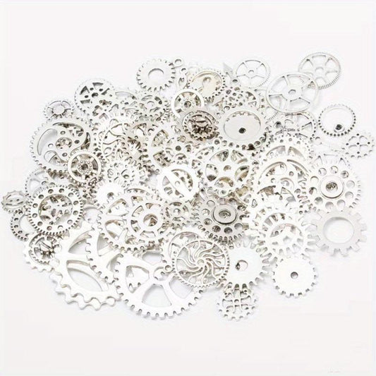 DIY Antique Metal Steampunk Gear Charm Pendant for Jewelry Making