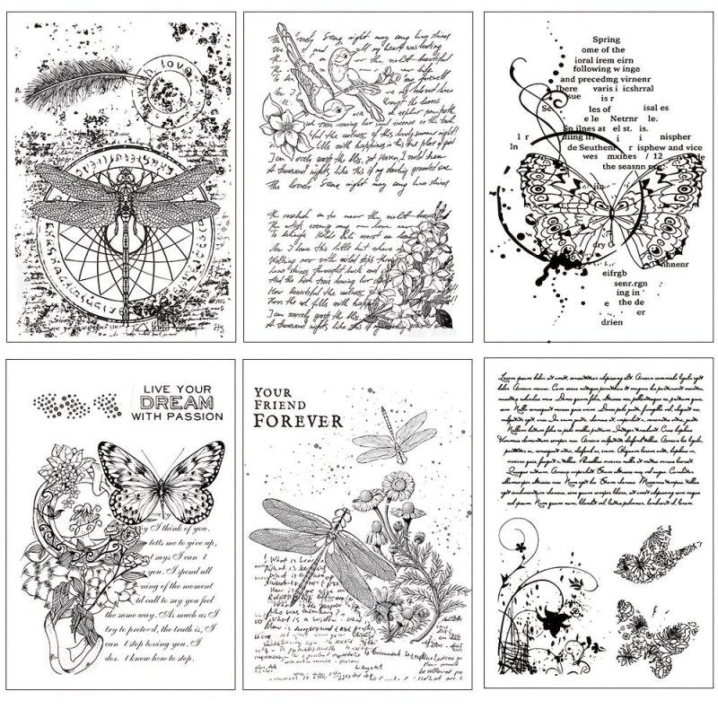 Retro Decorative Pattern Clear Stamps for Card Making DIY Scrapbooking