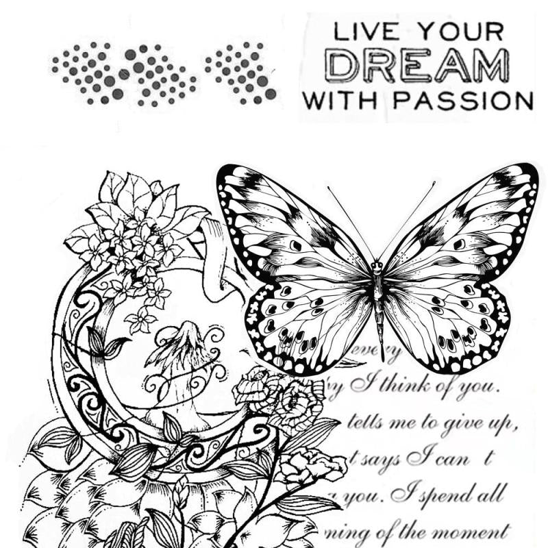 Retro Decorative Pattern Clear Stamps for Card Making DIY Scrapbooking