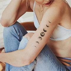 Waterproof Crescent Cloudy Moon Tattoo Sticker