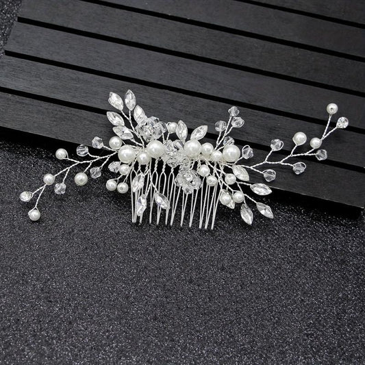 Wedding Faux Pearl Headdress Hair Comb Party Hair Accessories