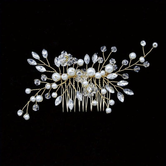Wedding Faux Pearl Headdress Hair Comb Party Hair Accessories