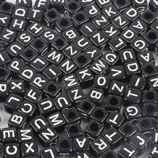 100pcs Acrylic Beads Numbers English Letter DIY Children's Beadeds Jewelry