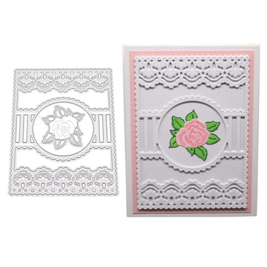 Rectangle Lace Frame Scrapbooking Cutting Dies Metal Stencil