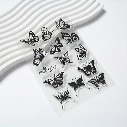 Butterfly Cartoon Transparent Stamp for Stationery