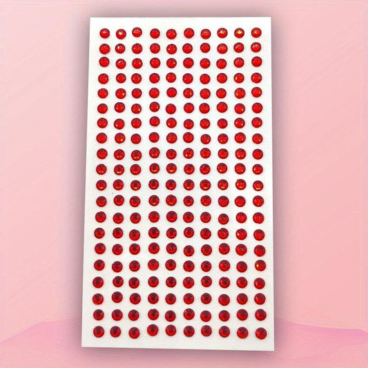Rhinestone Stickers 4mm Self Adhesive Crafts Bling Jewel Crystal Stickers