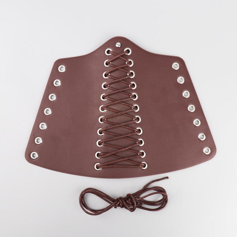 Men's Retro Lace Up Viking Wide Leather Wristband Cosplay