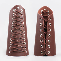Men's Retro Lace Up Viking Wide Leather Wristband Cosplay