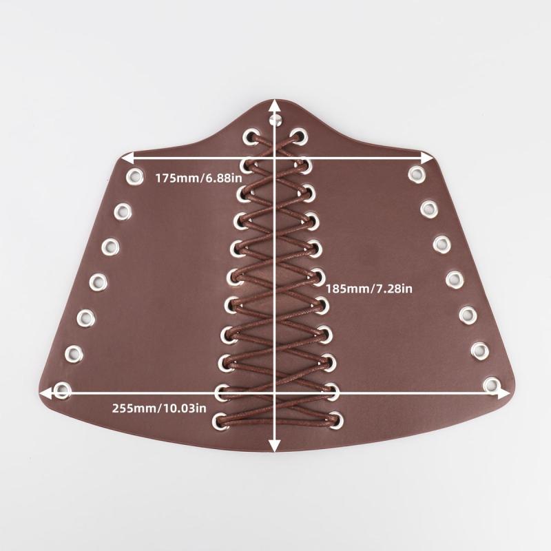 Men's Retro Lace Up Viking Wide Leather Wristband Cosplay