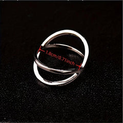 X Three-Dimensional Cut-Out Wrap Ring with Joint Index Finger Jewelry