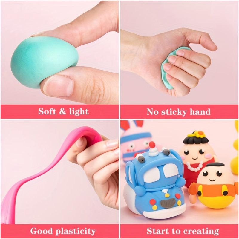 36 Colors Air Dry Clay Set with Sculpting Tools for Kids and DIY Crafts
