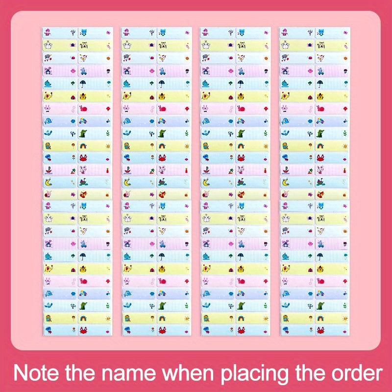 Personalized Name Tag Sticker Waterproof Labels 4x1 Medium Size