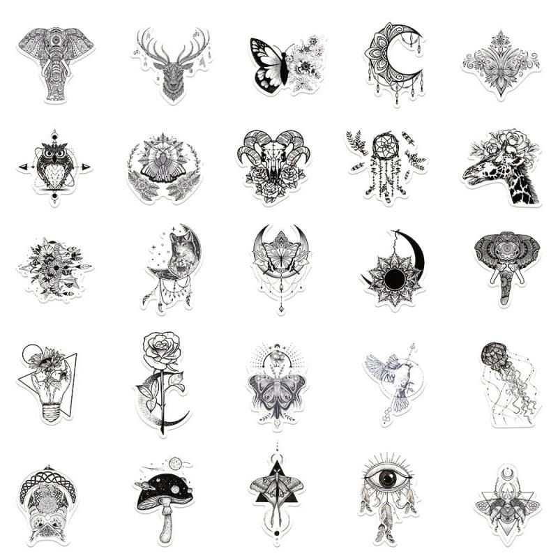 50Pcs Doodle Waterproof Stickers DIY Creative Toys For Student