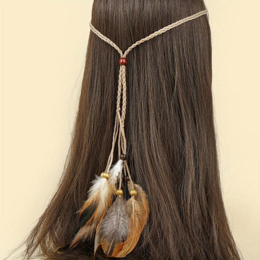 Summer Feather Headband Hair Rope Hair Accessories