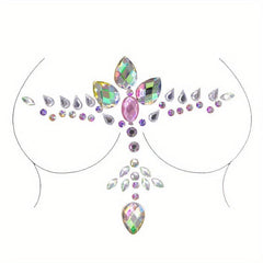 Beaded Face Arm Body Chest Jewelry Tattoo Stickers