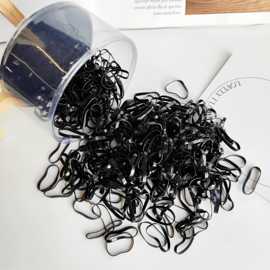 400pcs Small Size Hair Ties Elastic Plastic Hair Rings Decorative Accessories